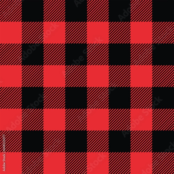 Obraz 	
Christmas check seamless pattern Red Christmas pattern Checkered Christmas plaid