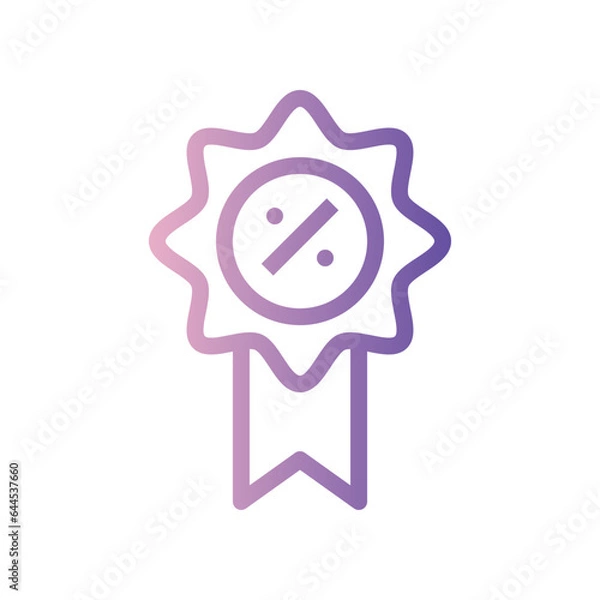 Fototapeta badge gradient icon