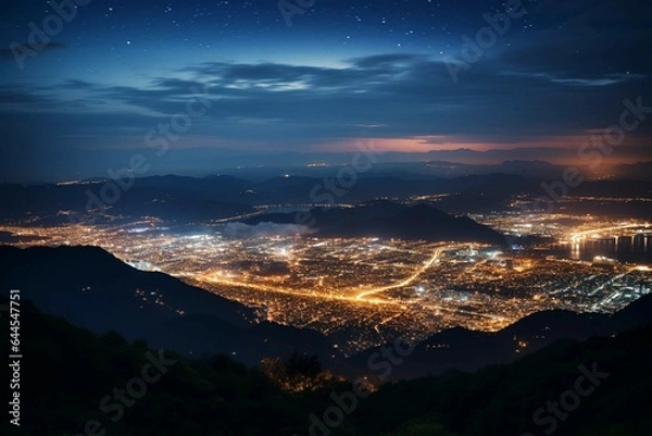 Fototapeta 夜景 | Night View Generative AI