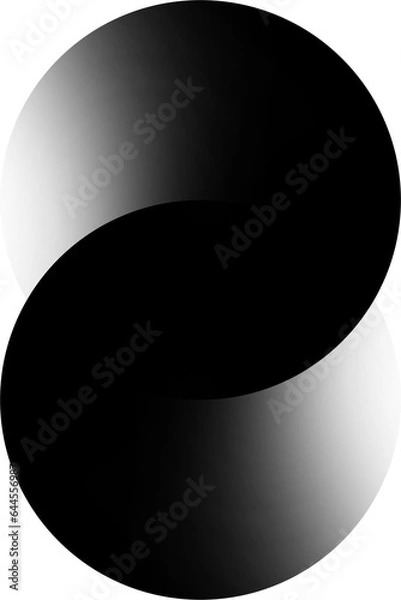 Fototapeta Geometric gradient faded PNG transparent background shape object