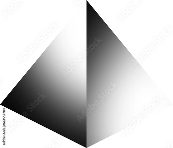 Fototapeta Geometric gradient faded PNG transparent background shape object