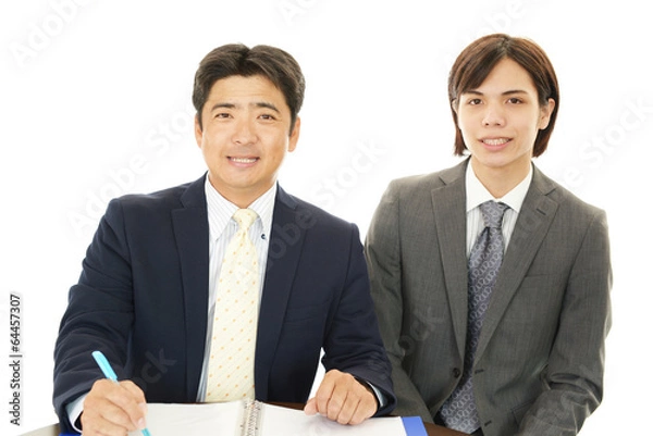 Fototapeta 笑顔のビジネスマン