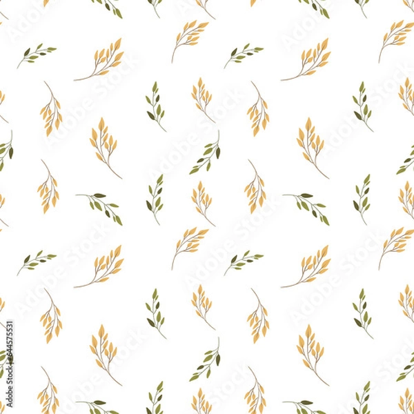 Fototapeta seamless pattern with leaves
