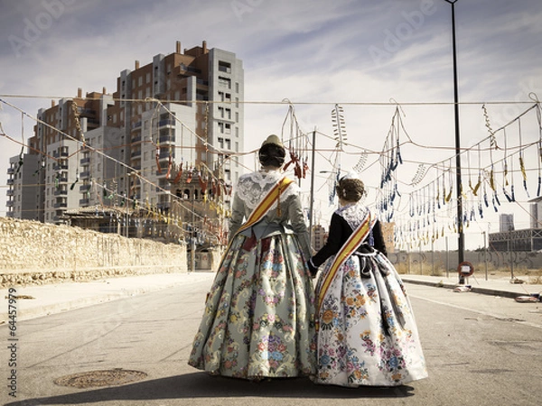Fototapeta "mascleta" ; in fallas of valencia, spain