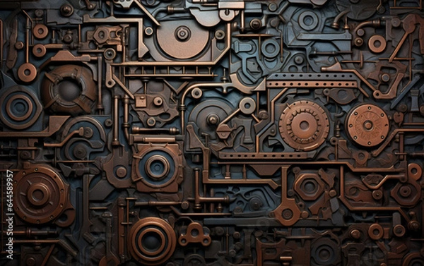 Obraz Abstract metal background art