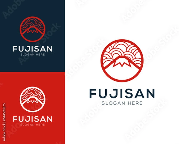 Fototapeta Abstract Mountain Fujisan logo design vector illustration