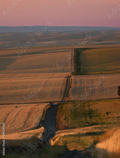 Obraz Walla Walla Washington Wheat Field Sunset