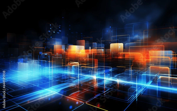 Fototapeta Abstract technology background Business & development direction