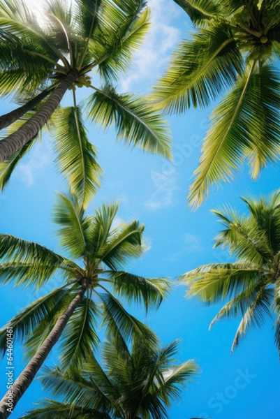 Fototapeta Palms against Blue Sky