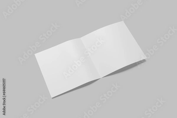 Fototapeta Square Bifold Blank Mockup