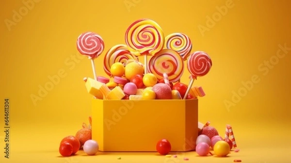 Fototapeta lollipops colorful candies.