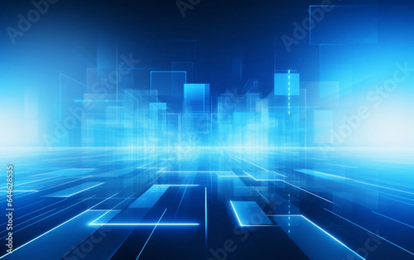 Obraz Bright blue business background