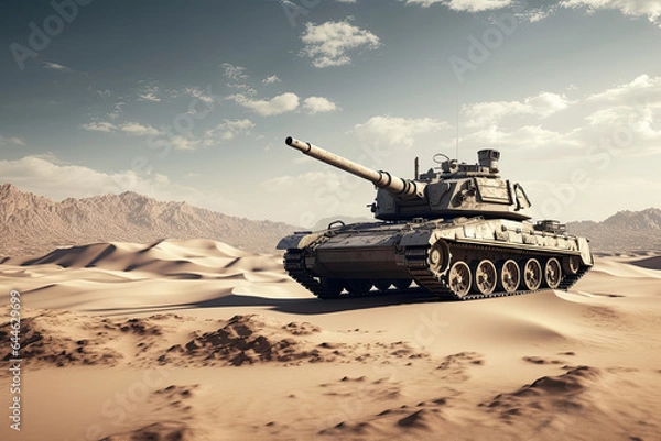 Obraz tank on the sand
