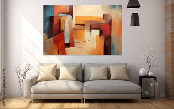 Fototapeta Oil painting abstract style artwork on canvas