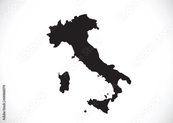 Obraz italy map and flag idea design