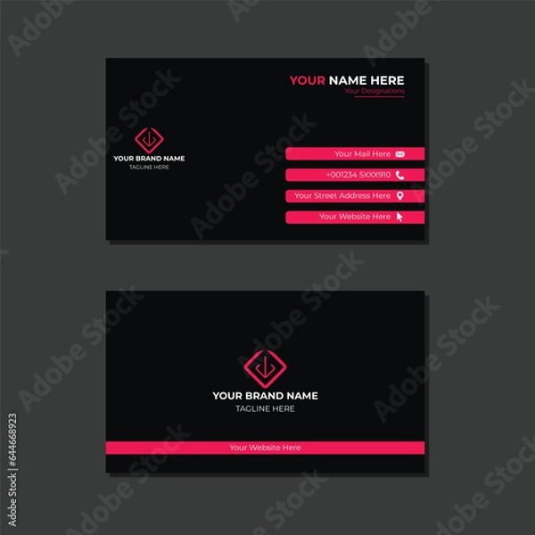 Fototapeta Business card template design and modern creative and clean business card template