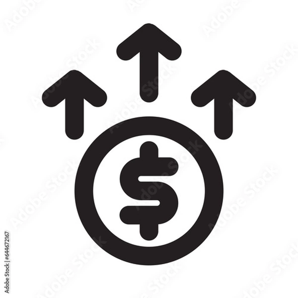 Obraz Black Financial Icon/Line Style Icon/Bold Stroke