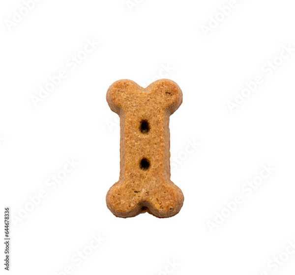 Obraz One dog bone treat on a transparent background 
