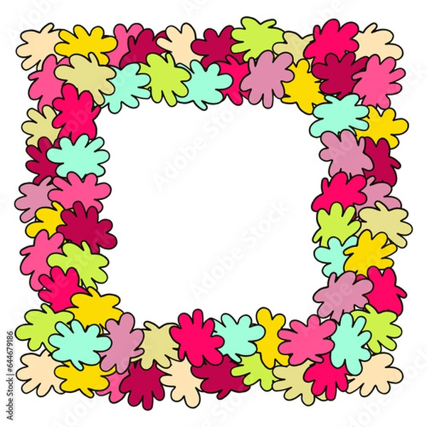 Fototapeta Square autumn frame, autumn colors