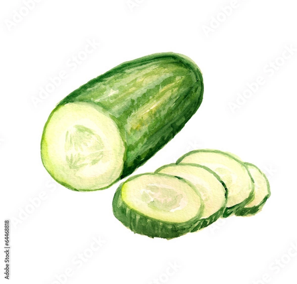 Obraz Połowa ogórka