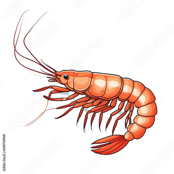 Obraz shrimp isolated on white