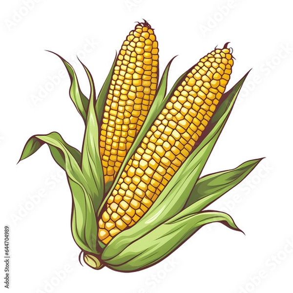 Fototapeta corn isolated on white