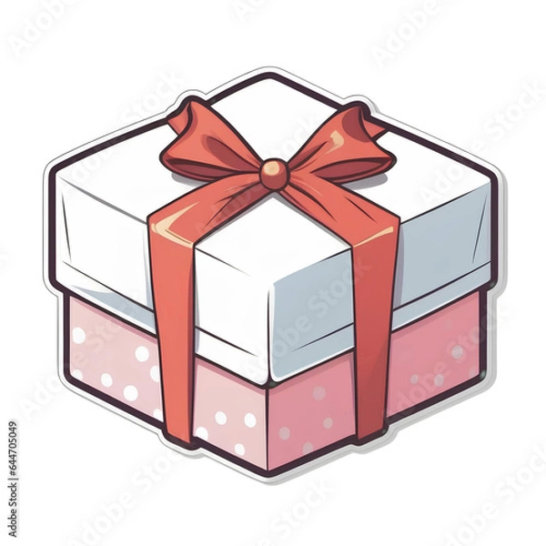 Obraz gift box with ribbon