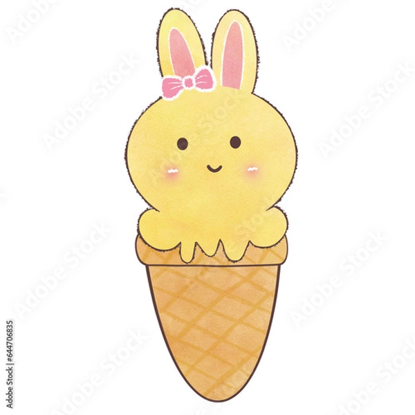 Obraz Rabbit ice cream 