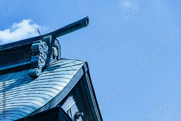 Obraz 青空と神社の屋根