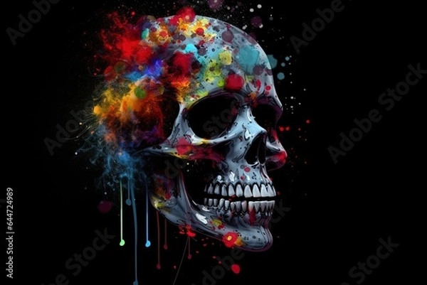 Fototapeta skull abstract background