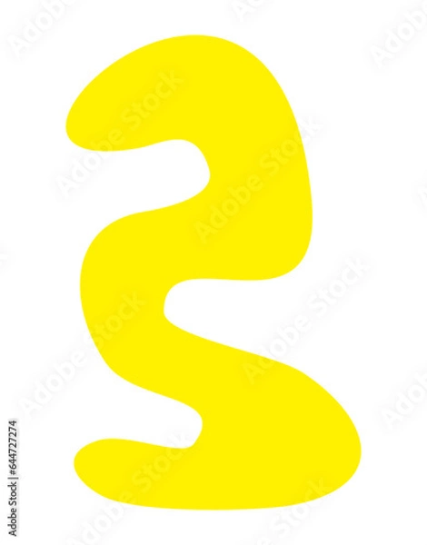 Obraz yellow abstract shape element