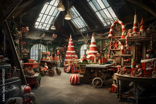 Obraz santas Christmas workshop grotto