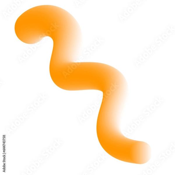 Obraz 3D Gradient Squiggly Line Shape