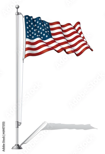 Obraz Flag Pole USA.