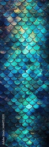 Fototapeta Colorful mermaid scale pattern background