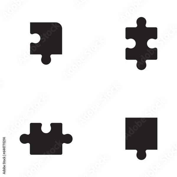 Fototapeta icon puzzle vector