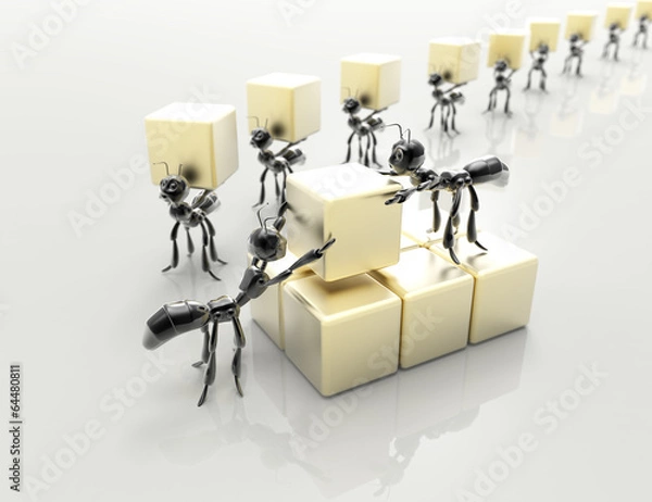 Obraz Business team 3d black ants