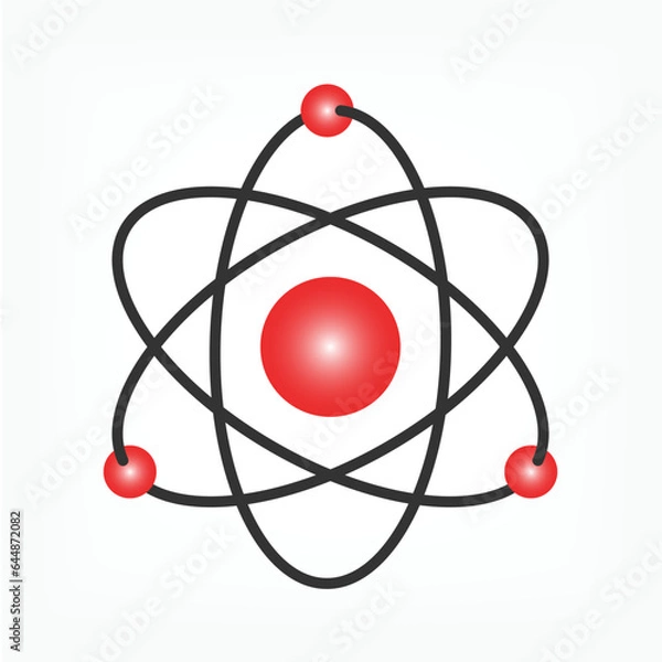 Obraz Atom, Molecule Icon - Vector, Sign and Symbol for Design, Presentation, Website or Apps Elements.