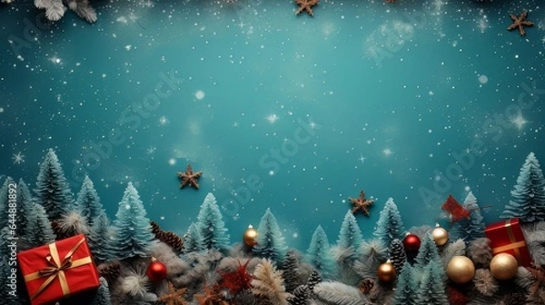 Obraz christmas background with snowflakes
