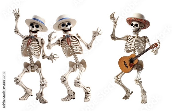 Fototapeta skeleton with a skull