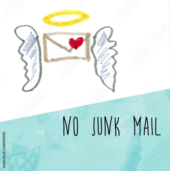 Obraz No junk mail, Illustration