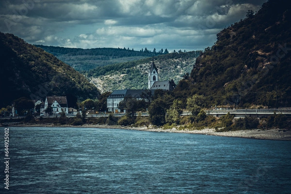 Obraz Kościół nad jeziorem