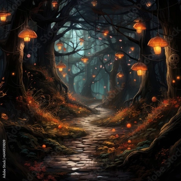 Obraz night in the forest