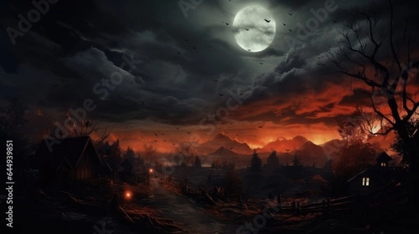 Obraz Halloween Night Sky