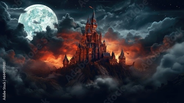 Obraz Castle Dark Background