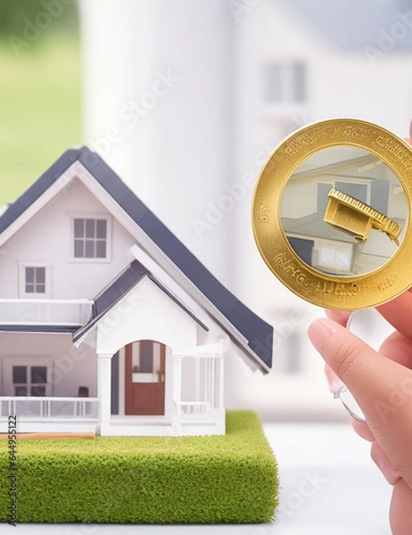 Fototapeta Choice of real estate to buy and invest in House.,generative AI