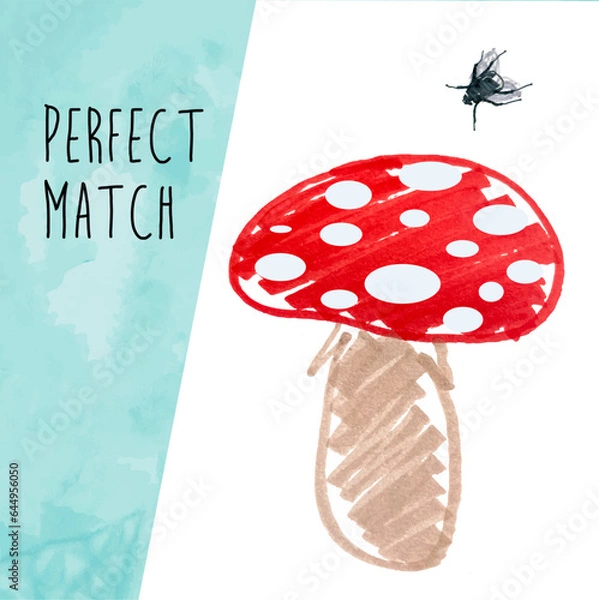 Obraz Perfect match, Illustration