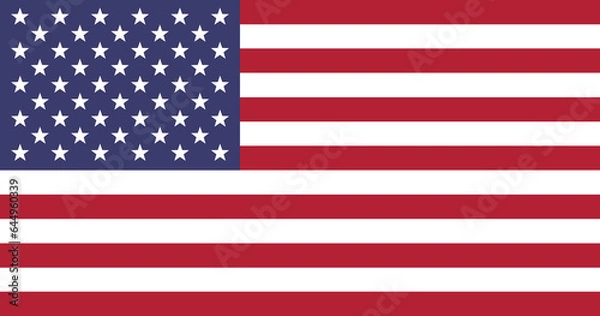 Fototapeta US flag, USA flag, American national flag in PNG isolated on transparent background