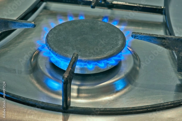 Obraz Blue Flames From Burner