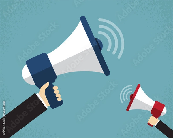 Obraz Hand holding a megaphone